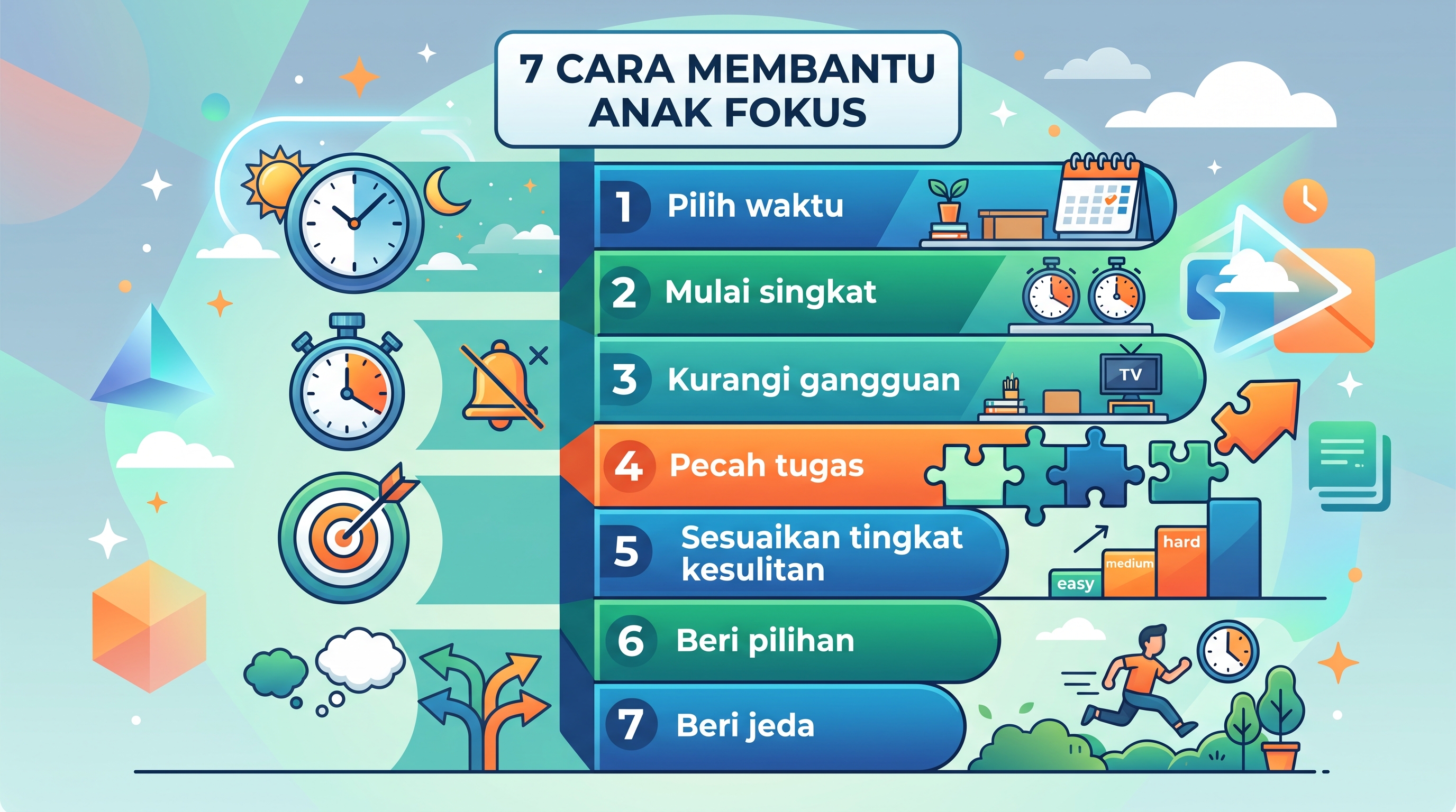 7 Cara Membantu Anak Fokus